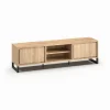Meubar - TV-meubel Kano - LB7 - K545BL - Millenium oak nature/Elegant black - 215x59x49cm | Belga Meubelen Best