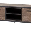 Meubar - TV-Meubel Kuta - TV7 - K647 - Donker scheepshout/Zwart - 184x64x50cm | Belga Meubelen Discount