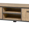 Meubar - TV-Meubel Lovina - TV7 - K661 - Oranje Teakhout/Zwart - 183x53x50cm | Belga Meubelen Outlet
