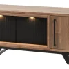 Meubar - TV-meubel Trentino - TV6 - K671 - Old Teak/Matt black - 131x63x50cm | Belga Meubelen New