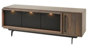Meubar - TV-meubel Trentino - TV7 - K677 - Golden oak/Matt black - 175x63x50cm | Belga Meubelen Clearance