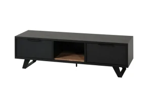 Meubar - TV-meubel Veneto - LB8 - K717 - Elegant black/Old teak - 159x48x50cm | Belga Meubelen Hot