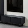 Meubar - TV-meubel Veneto - LB9 - K717 - Elegant black/Old teak - 118x48x50cm | Belga Meubelen Discount