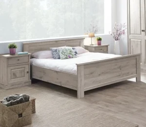 Meubar - Tweepersoonsbed Kent - LB180-2M00 - K540 - Millenium oak light - 180x89x200cm | Belga Meubelen Discount