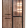 Meubar - Vitrine Alcatraz - BAR6 - K671 - Old teak/Matt black - 122x188x50cm | Belga Meubelen New