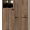 Meubar - Vitrine Jaipur - BAR6 - K671 - Old teak/Matt black - 108x162x50cm | Belga Meubelen Discount