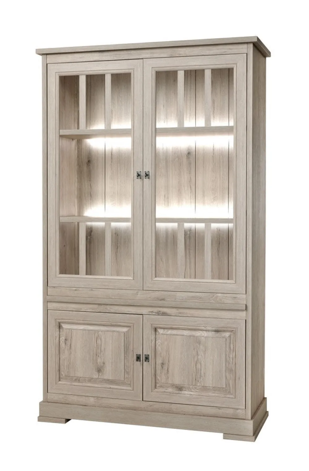meubar__vitrine__kent__v__0.webp Meubar - Vitrine Kent - V6 - K540 - Millenium oak light - 126x211x50cm | Belga Meubelen Outlet