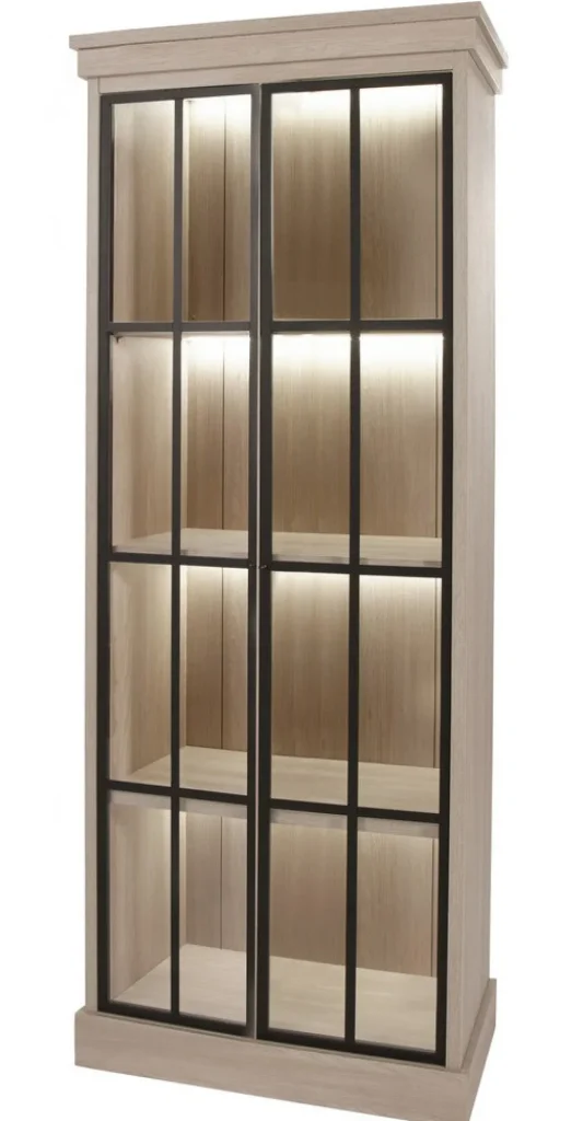 Meubar - Vitrine Orange - V8 - K595 - Natuurlijke Elm - 86x209x50cm | Belga Meubelen Outlet