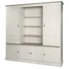 Meubar - Wandkast York - WB2 - K467 - Lariks/Kristal eik licht bruin - 215x212x50cm | Belga Meubelen New