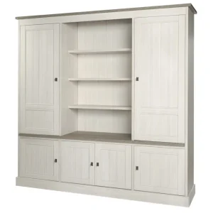 Meubar - Wandkast York - WB2 - K467 - Lariks/Kristal eik licht bruin - 215x212x50cm | Belga Meubelen New