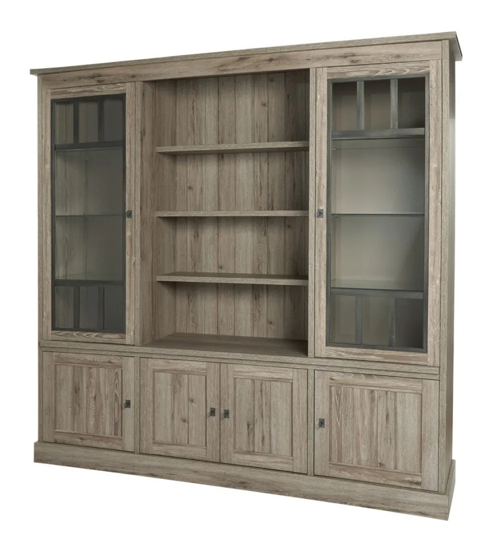 meubar__wandkast__york____0-13.webp Meubar - Wandkast York - WV2 - K550 - Crystal oak light - 215x212x50cm | Belga Meubelen Sale