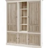 Meubar - Wandkast York - WB3 - K499 - Lariks/Kristal eik licht bruin - 172x212x50cm | Belga Meubelen Clearance