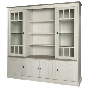 Meubar - Wandkast York - WV2 - K467 - Lariks/Kristal eik licht bruin - 215x212x50cm | Belga Meubelen Clearance