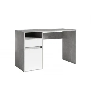 MLM - Bureau Dakota - Wit/Beton - 120x75x53cm | Belga Meubelen Discount