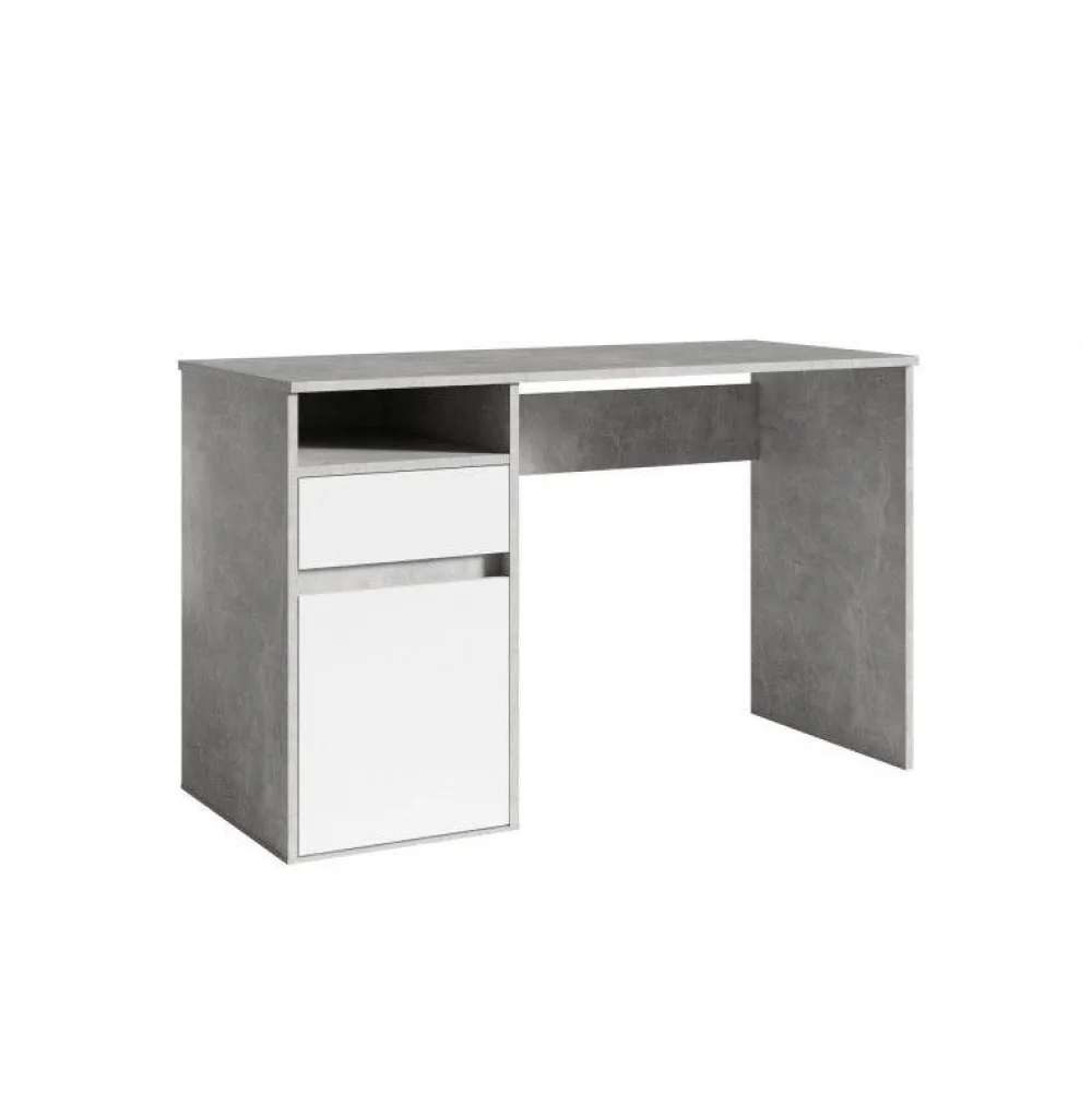 mlm__bureau_dakota__witbe_0.webp MLM - Bureau Dakota - Wit/Beton - 120x75x53cm | Belga Meubelen Discount
