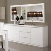 MLM - Dressoir Roma - Hoogglans - Wit - 220x83x50cm | Belga Meubelen Outlet