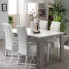 MLM - Eettafel Greta - Hoogglans - Beton/Wit - 190x77x90cm | Belga Meubelen Clearance