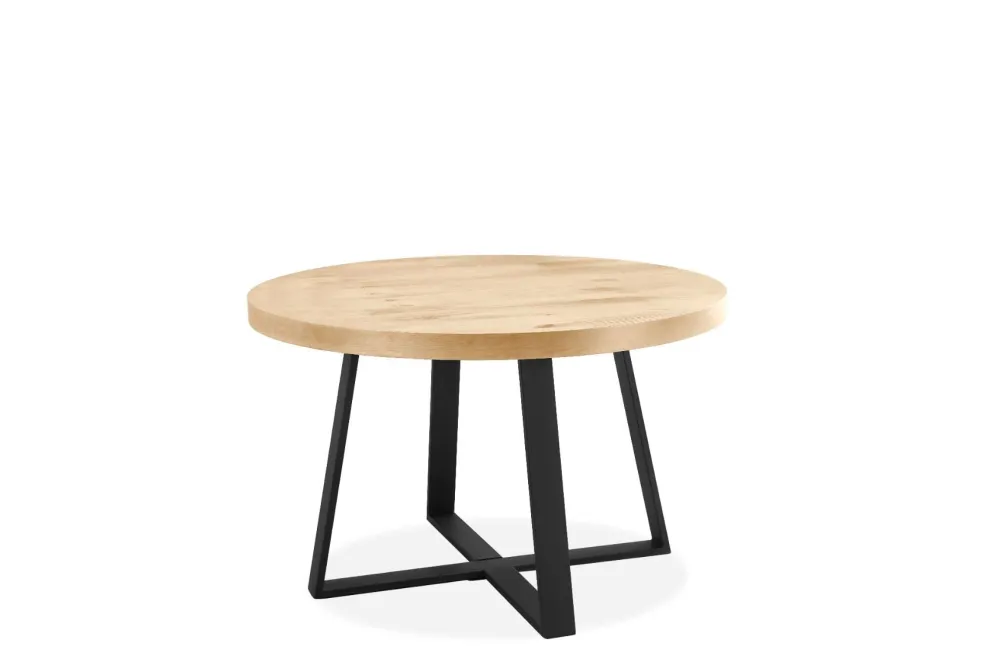 mlm__eettafel_nice__rond__0.webp MLM - Eettafel Nice - Rond - Eik/Zwart - 120x76x120cm | Belga Meubelen Clearance