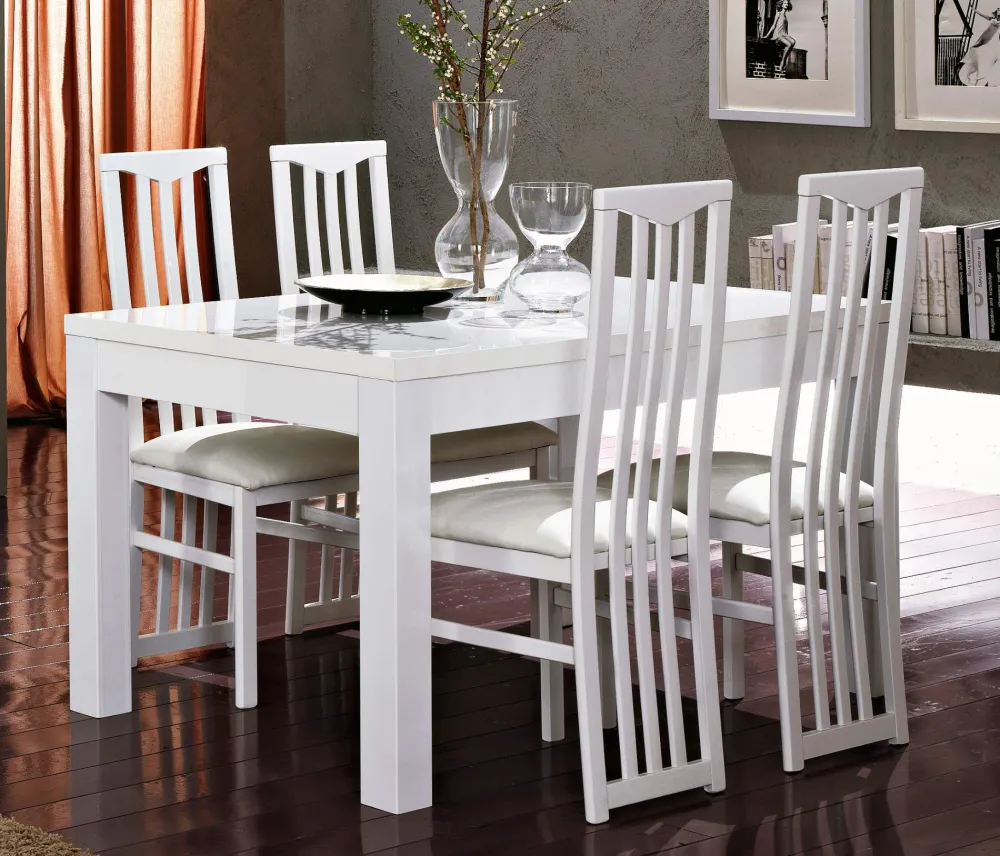 mlm__eettafel_roma__hoogg_0-1.webp MLM - Eettafel Roma - Hoogglans - Zwart/Wit - 160x76x90cm | Belga Meubelen Fashion