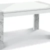 MLM - Eettafel Vittoria - Hoogglans - marmer/Wit - 190x75x90cm | Belga Meubelen Sale
