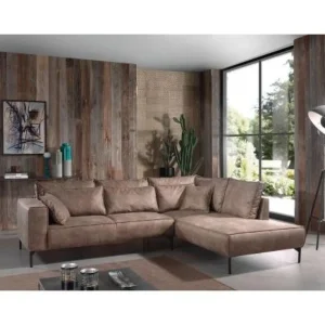 MLM - Hoeksalon Kobe - Rechts - Stof - Bruin - 272x92x222cm | Belga Meubelen Sale