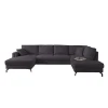 MLM - Hoeksalon Patrick - Rechts - Stof - Donkergrijs - 165x342x203cm | Belga Meubelen New