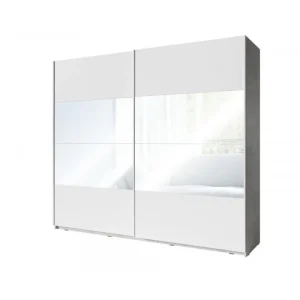 MLM - Kleerkast Dakota - 2 schuifdeuren - Wit - 250x218x66cm | Belga Meubelen Fashion