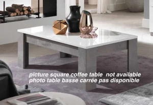 MLM - Salontafel Greta - Hoogglans - Wit - 100x42x100cm | Belga Meubelen Online