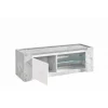 MLM - TV-Meubel Vittoria - Hoogglans - Wit/Marmer look - 150x50x50cm | Belga Meubelen Clearance