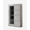 MLM - Vitrine Dana - Lichte Eik - 110x190x45cm | Belga Meubelen Clearance