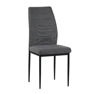 MLM- Eetkamerstoel DC703 - Ribfluweel - Grijs - Stof - 43x97x60cm | Belga Meubelen Best
