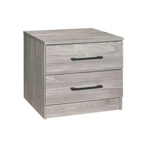 Nachtkast Malli - Grijze Eik - 45x40x40cm | Belga Meubelen Outlet