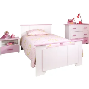 PST - Eenpersoonsbed Biotiful - Roze/Wit - 90x79x200cm | Belga Meubelen Hot