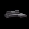 RME - Hoeksalon Paloma - Rechts - Stof - Zwart Velours - 277x97x175cm | Belga Meubelen Discount