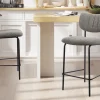 Rousseau - Barstoel Antura Stof Donkergrijs - 97x46x53 cm | Belga Meubelen Online