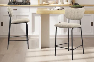 Rousseau - Barstoel Antura Stof Bruin - 97x46x53 cm | Belga Meubelen Hot