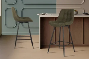Rousseau - Barstoel Ariba Stof Groen - 93x46x55 cm | Belga Meubelen Outlet