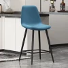 Rousseau - Barstoel Boy Fluweel Lichtblauw - 98x42x51.5 cm | Belga Meubelen Best