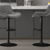 Rousseau - Barstoel Fenna PU Grijs - 84x48x49.5 cm | Belga Meubelen Outlet