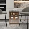 Rousseau - Barstoel June Boucle - Grijs - 87x52x51 cm | Belga Meubelen Sale