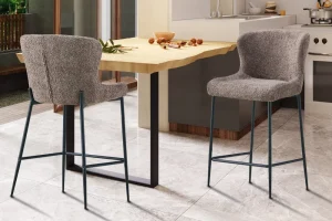 Rousseau - Barstoel Lisa Boucle - Zand - 96.5x51.5x56 cm | Belga Meubelen Sale
