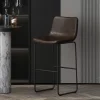 Rousseau - Barstoel Mancia PU Donkerbruin - DEC7968 - 99x48x56 cm | Belga Meubelen Sale