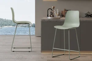Rousseau - Barstoel Marie PP Grijs-groen - 100.5x51x44cm | Belga Meubelen Discount