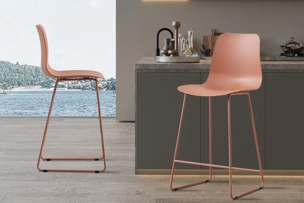 rousseau__barstoel_marie__0.webp Rousseau - Barstoel Marie PP Terracotta - 100.5x51x44cm | Belga Meubelen Online