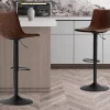 Rousseau - Barstoel Trevi PU Bruin - 88x41x47 cm | Belga Meubelen Outlet