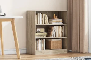 Rousseau - Boekenkast Space 2 legplanken Sonoma - 84x72x36 cm | Belga Meubelen Best