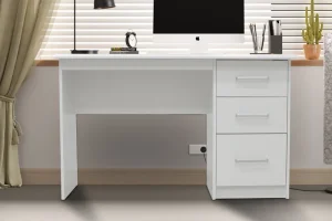 Rousseau - Bureau Mateo 3 lades Wit - 75x121x60 cm | Belga Meubelen Hot