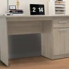 Rousseau - Bureau Milou 1 lade 1 deur Sonoma - 75x121x60 cm | Belga Meubelen Online