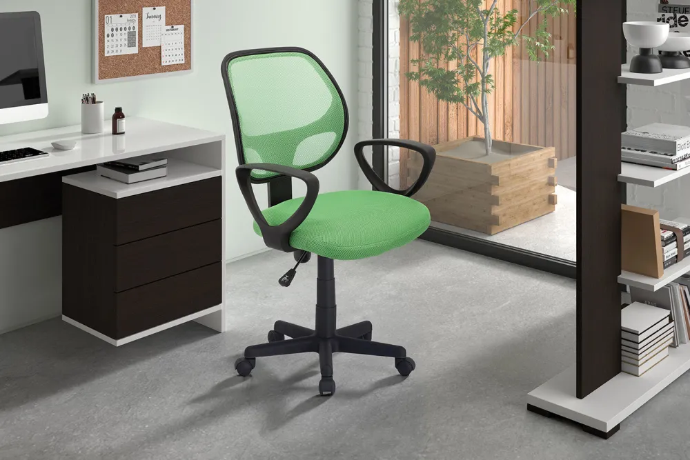 rousseau__bureaustoel_hip_0-1.webp Rousseau - Bureaustoel Hippa Mesh Lime - 86x58x53 cm | Belga Meubelen Sale