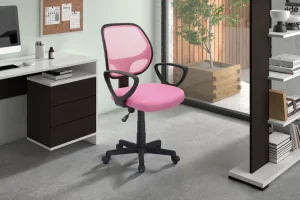 Rousseau - Bureaustoel Hippa Mesh Roze - 86x58x53 cm | Belga Meubelen Clearance